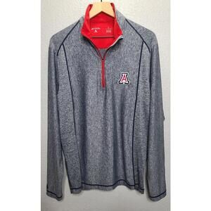 Arizona Wildcats Antigua Men’s Long Sleeve Pullover Size L Heathered Blue